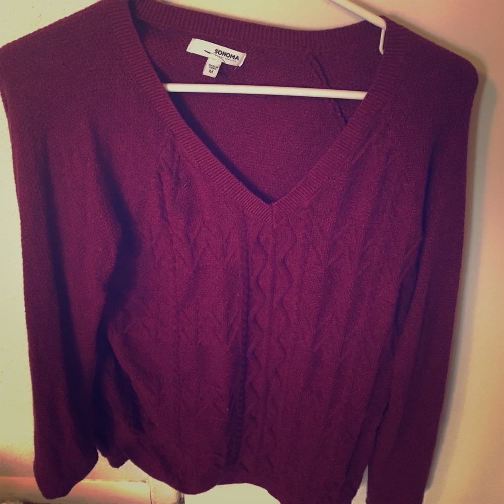 Lot of two burgundy winter tops Small and a Medium